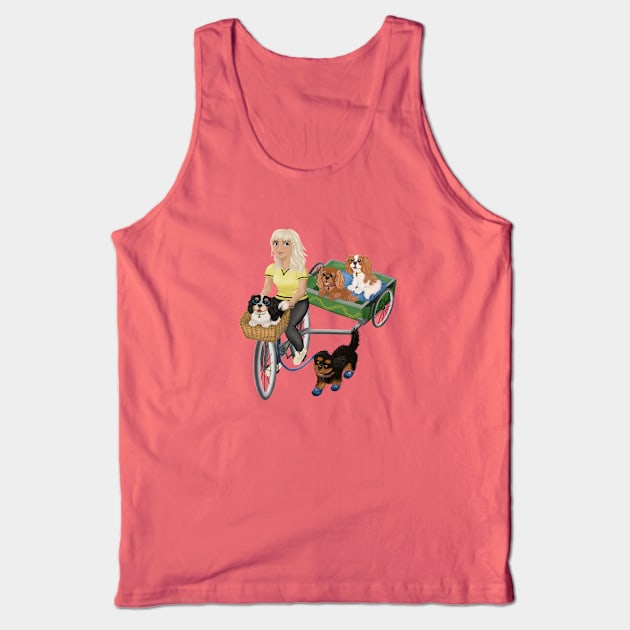 Four Cavaliers Biking and Being Active Tank Top by Cavalier Gifts